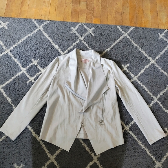 Philosophy tan faux suede jacket size medium - Picture 2 of 4